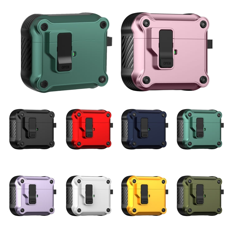 For AirPods 3 Eagle Shockproof Earphone Protective Case with Switch(Black) - For AirPods 3 by PMC Jewellery | Online Shopping South Africa | PMC Jewellery | Buy Now Pay Later Mobicred