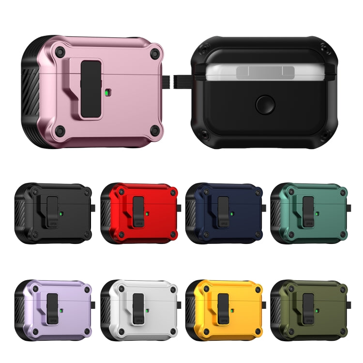 For AirPods Pro 2 Eagle Shockproof Earphone Protective Case with Switch(Army Green) - For AirPods Pro 2 by PMC Jewellery | Online Shopping South Africa | PMC Jewellery | Buy Now Pay Later Mobicred