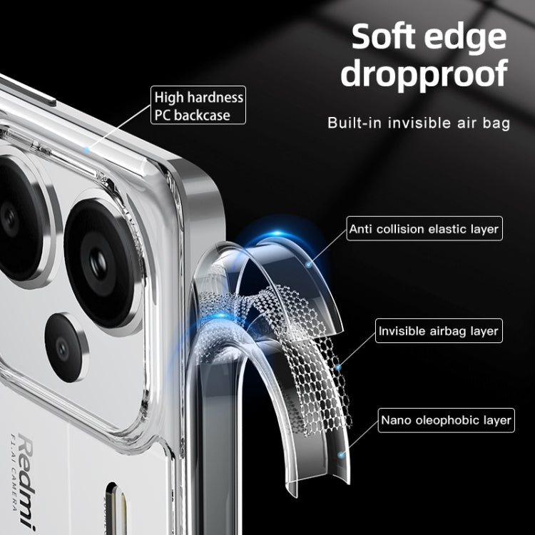 For Xiaomi Redmi Note 13 Pro+ Armor Clear TPU Hard PC Phone Case(Matte Black) - free shipping - PMC TechLife - Order now!