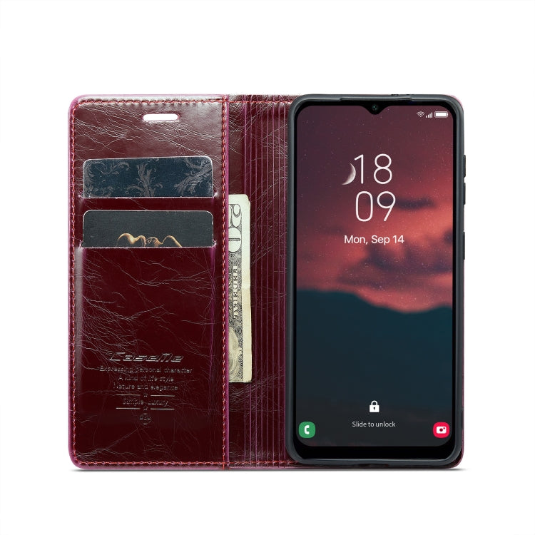 For Samsung Galaxy A14 5G CaseMe 003 Crazy Horse Texture Leather Phone Case(Red) - Galaxy Phone Cases by CaseMe | Online Shopping South Africa | PMC Jewellery | Buy Now Pay Later Mobicred