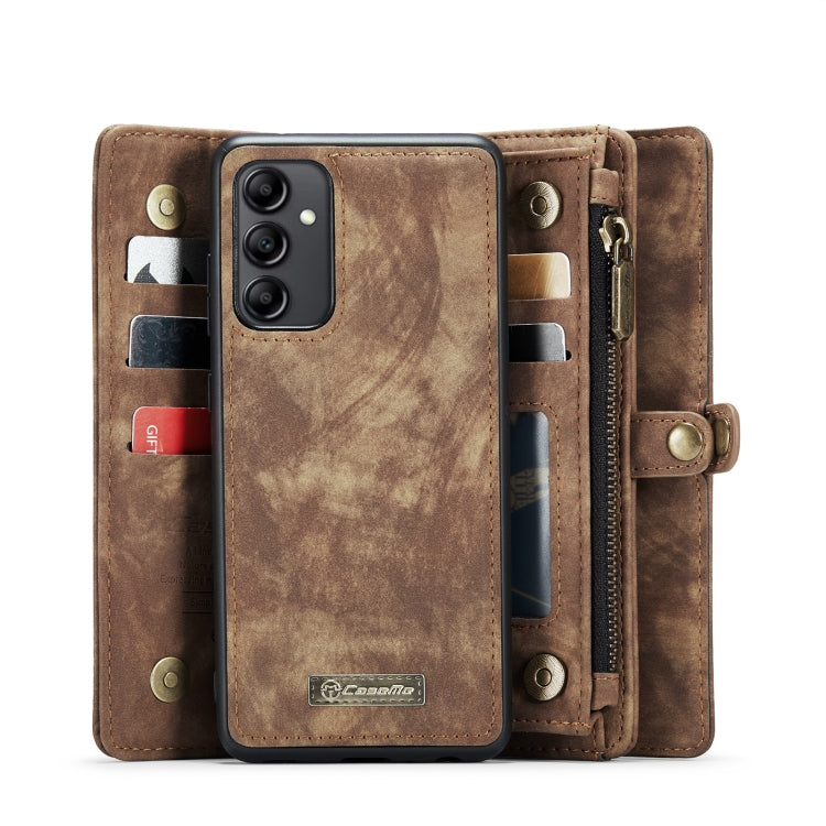 For Samsung Galaxy A14 5G CaseMe 008 Detachable Multifunctional Leather Phone Case(Brown) - Galaxy Phone Cases by CaseMe | Online Shopping South Africa | PMC Jewellery | Buy Now Pay Later Mobicred