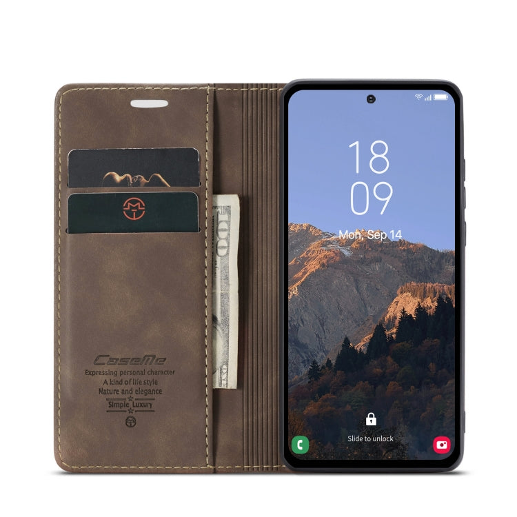 For Samsung Galaxy A54 CaseMe 013 Multifunctional Horizontal Flip Leather Phone Case(Coffee) - free shipping - PMC Jewellery - Order now!