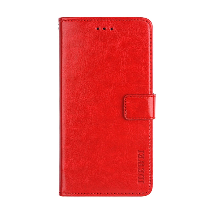 For Blackview A60 Pro idewei Crazy Horse Texture Horizontal Flip Leather Case with Holder & Card Slots & Wallet(Red) - free shipping - PMC TechLife - Order now!