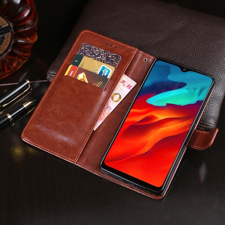 For Blackview A80 Pro idewei Crazy Horse Texture Horizontal Flip Leather Case with Holder & Card Slots & Wallet(Brown) - More Brand by idewei | Online Shopping South Africa | PMC TechLife | Buy Now Pay Later Mobicred
