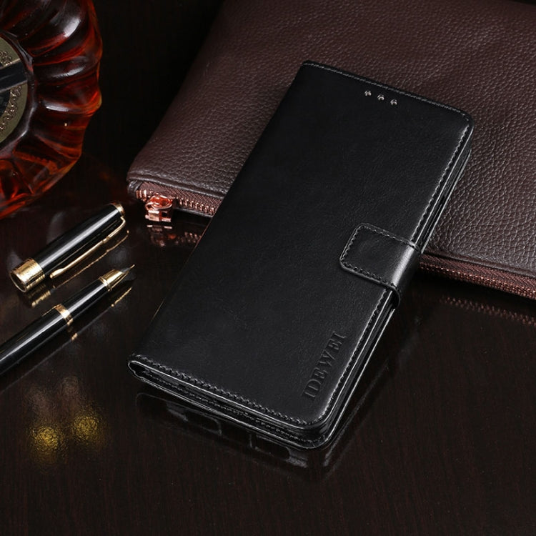For Blackview R7 idewei Crazy Horse Texture Horizontal Flip Leather Case with Holder & Card Slots & Wallet(Black) - More Brand by idewei | Online Shopping South Africa | PMC TechLife | Buy Now Pay Later Mobicred