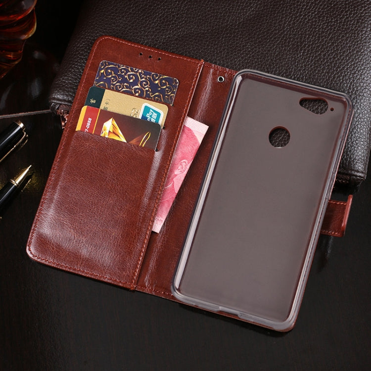 For Blackview R7 idewei Crazy Horse Texture Horizontal Flip Leather Case with Holder & Card Slots & Wallet(White) - More Brand by idewei | Online Shopping South Africa | PMC TechLife | Buy Now Pay Later Mobicred