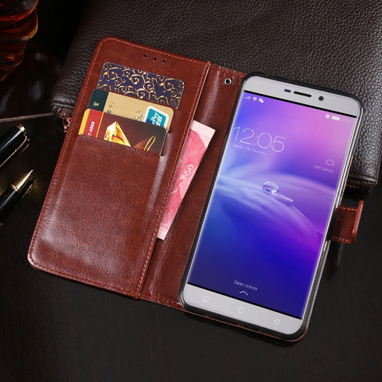 For Blackview R7 idewei Crazy Horse Texture Horizontal Flip Leather Case with Holder & Card Slots & Wallet(White) - More Brand by idewei | Online Shopping South Africa | PMC TechLife | Buy Now Pay Later Mobicred