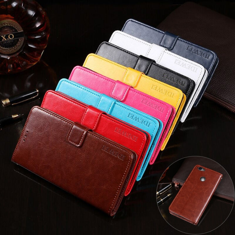 For Blackview R7 idewei Crazy Horse Texture Horizontal Flip Leather Case with Holder & Card Slots & Wallet(White) - More Brand by idewei | Online Shopping South Africa | PMC TechLife | Buy Now Pay Later Mobicred