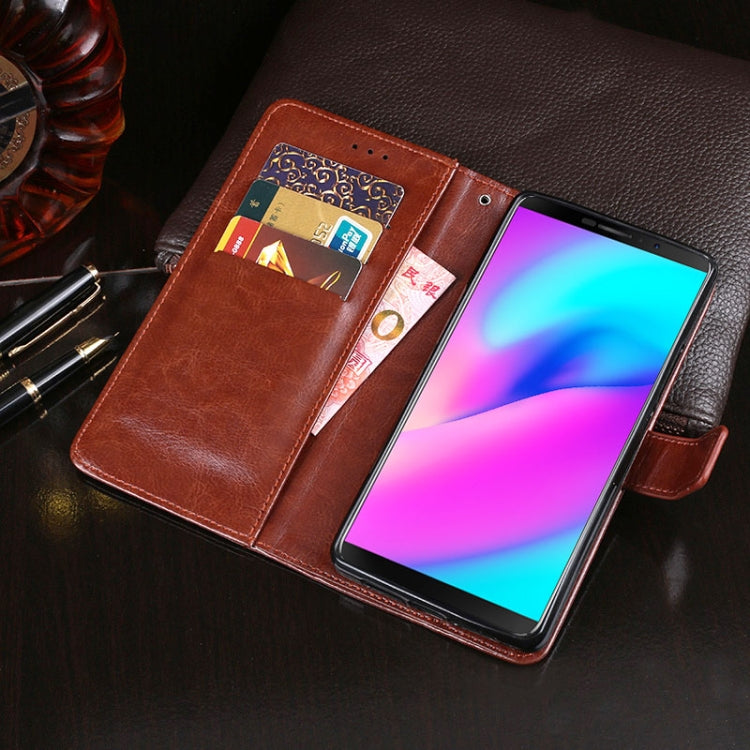 For Cubot J3 idewei Crazy Horse Texture Horizontal Flip Leather Case with Holder & Card Slots & Wallet(Brown) - More Brand by idewei | Online Shopping South Africa | PMC Jewellery | Buy Now Pay Later Mobicred