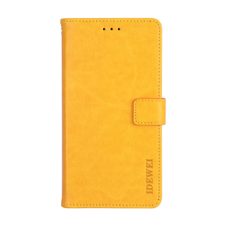 For Cubot J5 idewei Crazy Horse Texture Horizontal Flip Leather Case with Holder & Card Slots & Wallet(Yellow) - More Brand by idewei | Online Shopping South Africa | PMC Jewellery | Buy Now Pay Later Mobicred