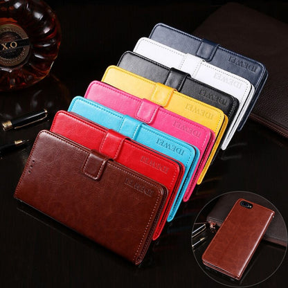 For Cubot Rainbow 2 idewei Crazy Horse Texture Horizontal Flip Leather Case with Holder & Card Slots & Wallet(Brown) - More Brand by idewei | Online Shopping South Africa | PMC Jewellery | Buy Now Pay Later Mobicred