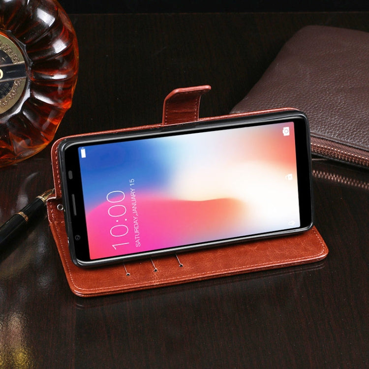 For Doogee X55 idewei  Crazy Horse Texture Horizontal Flip Leather Case with Holder & Card Slots & Wallet(Red) - More Brand by idewei | Online Shopping South Africa | PMC TechLife | Buy Now Pay Later Mobicred