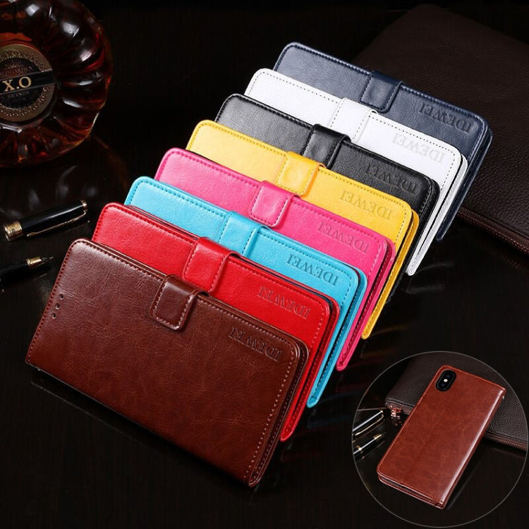 For Doogee X55 idewei  Crazy Horse Texture Horizontal Flip Leather Case with Holder & Card Slots & Wallet(Red) - More Brand by idewei | Online Shopping South Africa | PMC TechLife | Buy Now Pay Later Mobicred