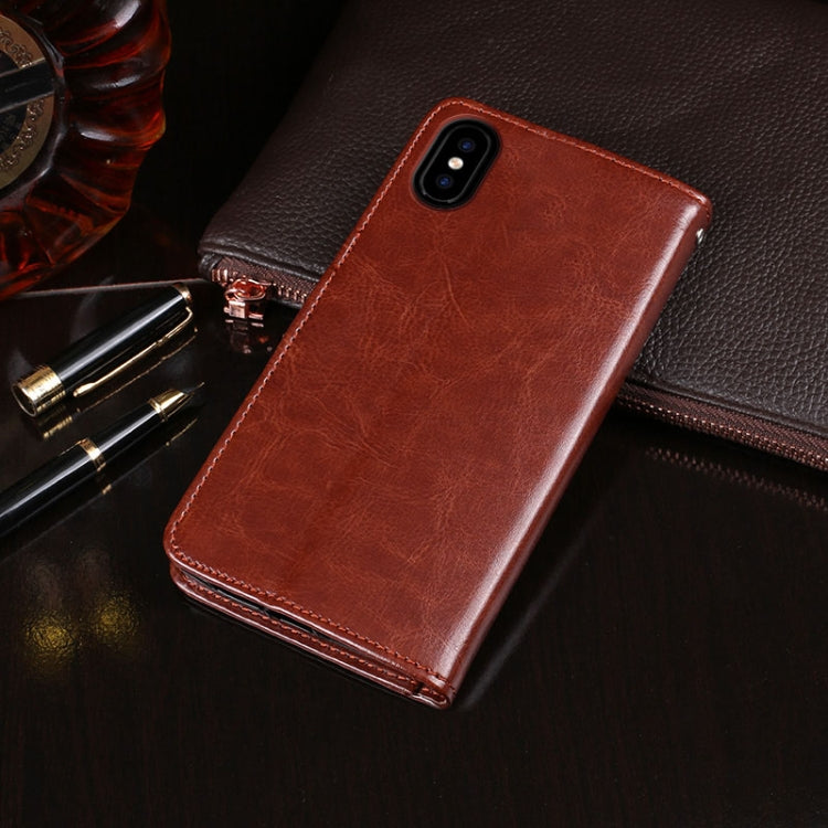 For Doogee X55 idewei  Crazy Horse Texture Horizontal Flip Leather Case with Holder & Card Slots & Wallet(White) - More Brand by idewei | Online Shopping South Africa | PMC TechLife | Buy Now Pay Later Mobicred