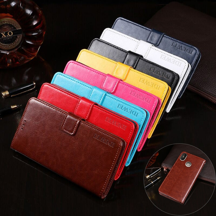 For Doogee X70 idewei  Crazy Horse Texture Horizontal Flip Leather Case with Holder & Card Slots & Wallet(Brown) - More Brand by idewei | Online Shopping South Africa | PMC TechLife | Buy Now Pay Later Mobicred