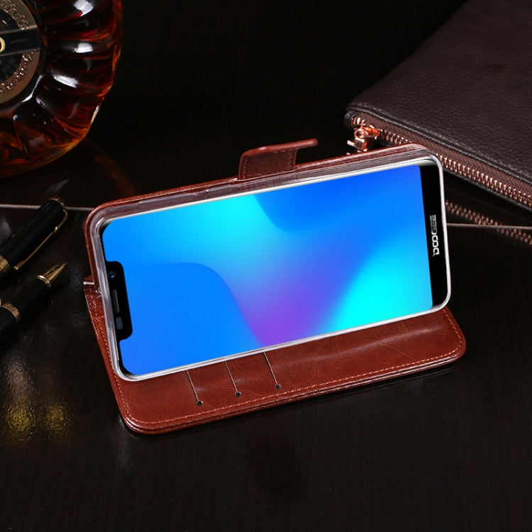For Doogee X70 idewei  Crazy Horse Texture Horizontal Flip Leather Case with Holder & Card Slots & Wallet(Red) - More Brand by idewei | Online Shopping South Africa | PMC TechLife | Buy Now Pay Later Mobicred
