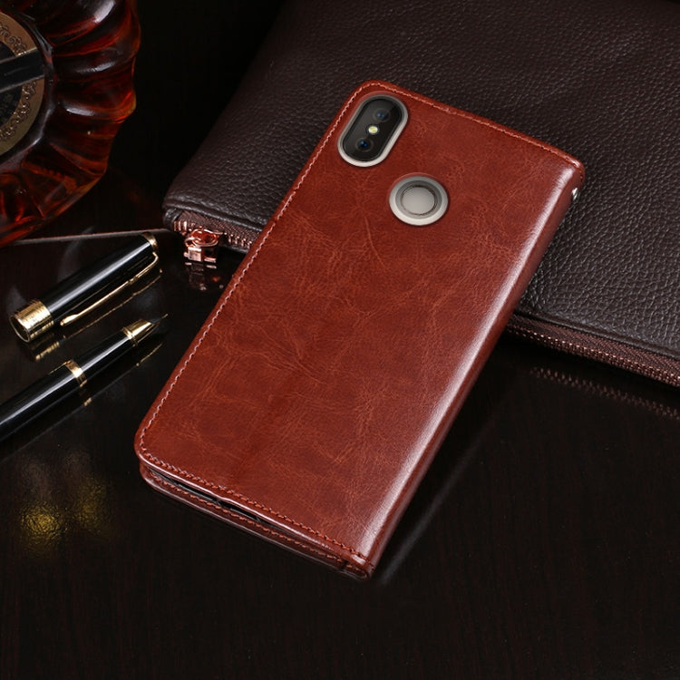 For Doogee X70 idewei  Crazy Horse Texture Horizontal Flip Leather Case with Holder & Card Slots & Wallet(White) - More Brand by idewei | Online Shopping South Africa | PMC TechLife | Buy Now Pay Later Mobicred