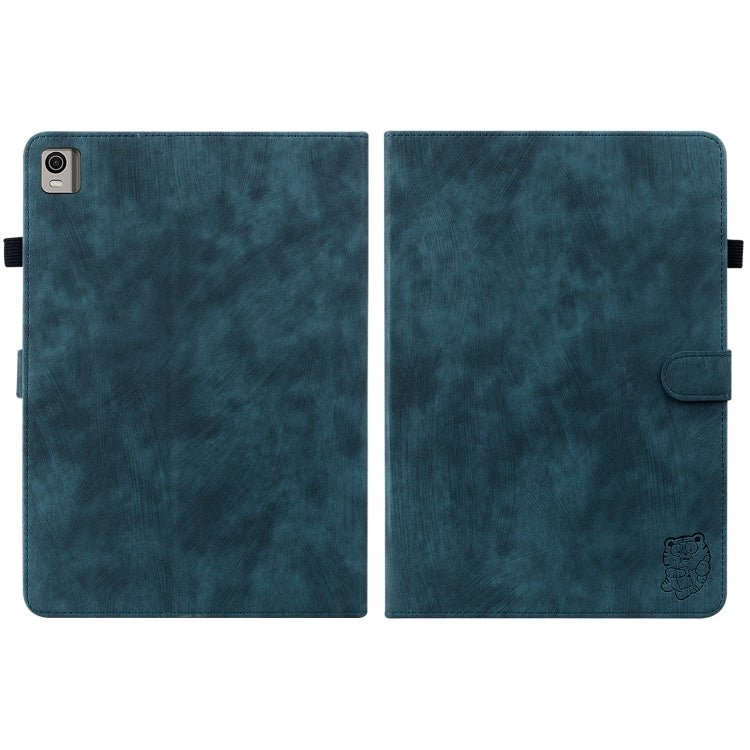 For Nokia T21 Tiger Pattern Flip Leather Tablet Case(Dark Blue) - free shipping - PMC TechLife - Order now!