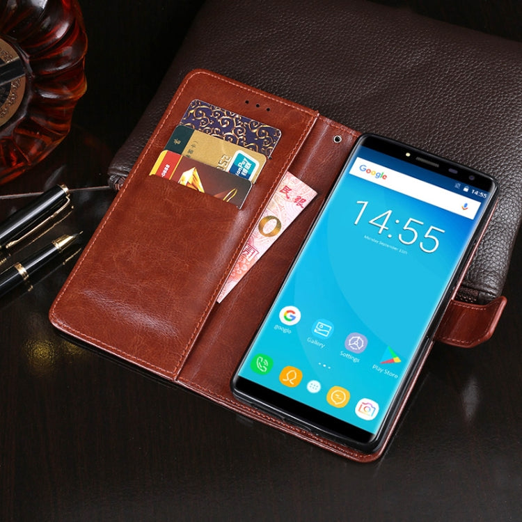 For Oukitel C8 idewei  Crazy Horse Texture Horizontal Flip Leather Case with Holder & Card Slots & Wallet(Sky Blue) - More Brand by idewei | Online Shopping South Africa | PMC Jewellery | Buy Now Pay Later Mobicred