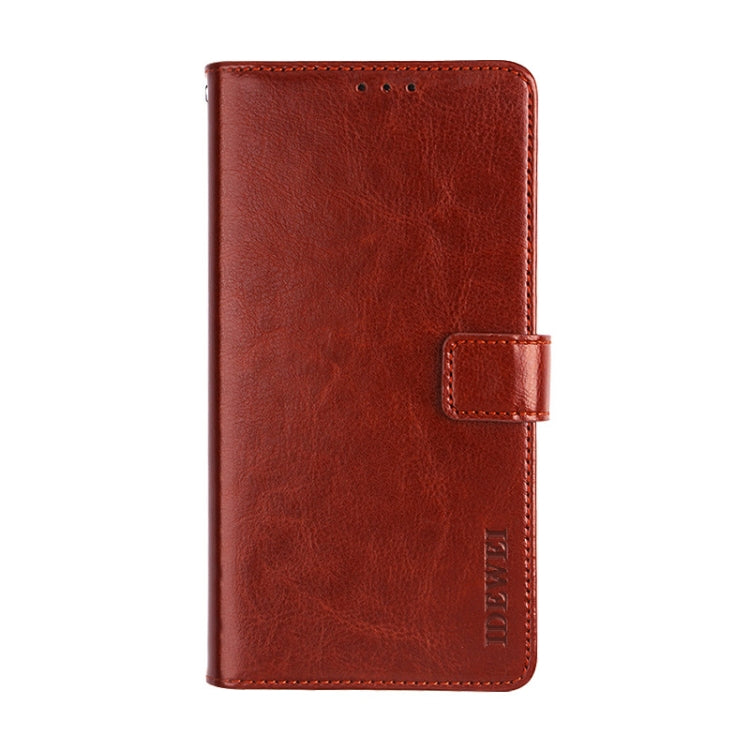 For Oukitel K5000 idewei  Crazy Horse Texture Horizontal Flip Leather Case with Holder & Card Slots & Wallet(Brown) - More Brand by idewei | Online Shopping South Africa | PMC Jewellery | Buy Now Pay Later Mobicred