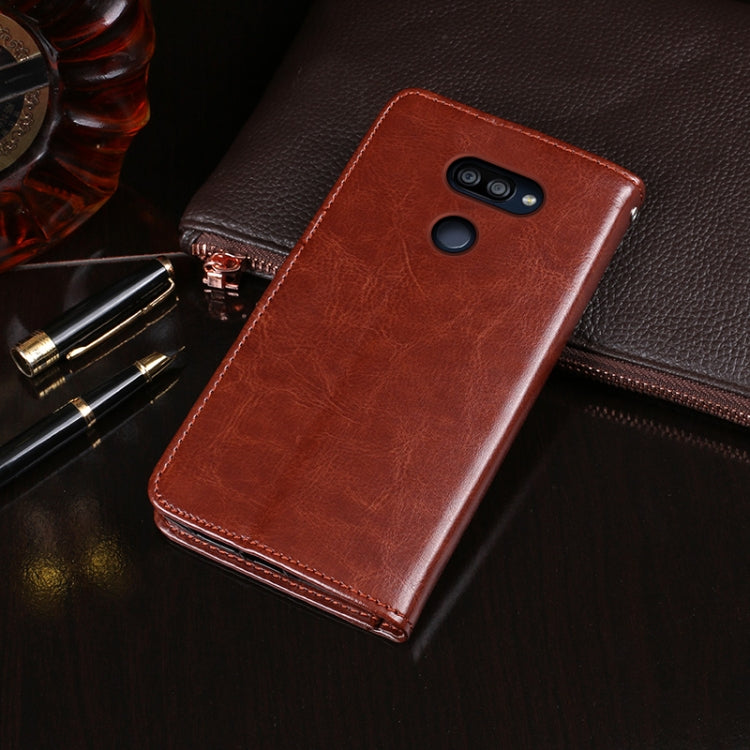 For LG K40S idewei Crazy Horse Texture Horizontal Flip Leather Case with Holder & Card Slots & Wallet(Black) - LG Cases by idewei | Online Shopping South Africa | PMC Jewellery | Buy Now Pay Later Mobicred