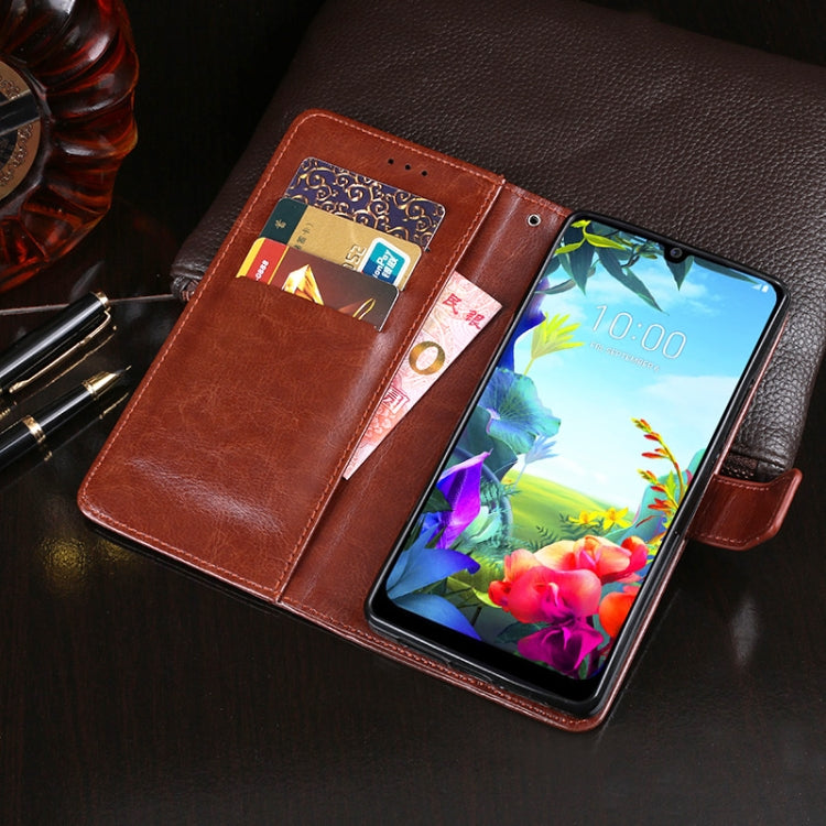 For LG K40S idewei Crazy Horse Texture Horizontal Flip Leather Case with Holder & Card Slots & Wallet(Black) - LG Cases by idewei | Online Shopping South Africa | PMC Jewellery | Buy Now Pay Later Mobicred