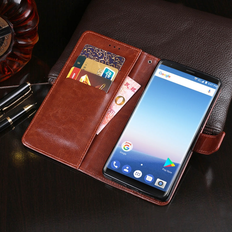 For Ulefone MIX 2 idewei  Crazy Horse Texture Horizontal Flip Leather Case with Holder & Card Slots & Wallet(Rose Red) - Ulefone Cases by idewei | Online Shopping South Africa | PMC Jewellery | Buy Now Pay Later Mobicred