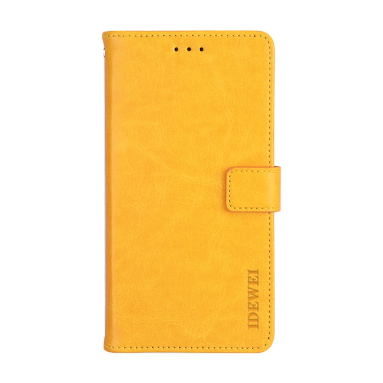 For Ulefone Note 7 idewei  Crazy Horse Texture Horizontal Flip Leather Case with Holder & Card Slots & Wallet(Yellow) - Ulefone Cases by idewei | Online Shopping South Africa | PMC Jewellery | Buy Now Pay Later Mobicred