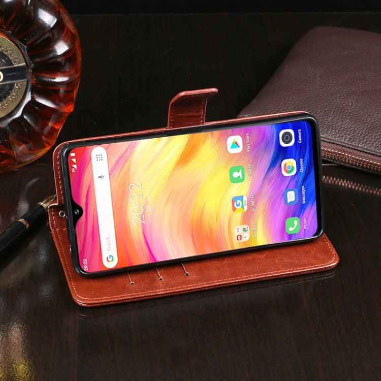 For Ulefone Note 7 idewei  Crazy Horse Texture Horizontal Flip Leather Case with Holder & Card Slots & Wallet(White) - Ulefone Cases by idewei | Online Shopping South Africa | PMC Jewellery | Buy Now Pay Later Mobicred