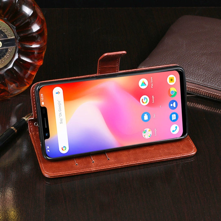 For Ulefone S10 Pro idewei  Crazy Horse Texture Horizontal Flip Leather Case with Holder & Card Slots & Wallet(White) - Ulefone Cases by idewei | Online Shopping South Africa | PMC Jewellery | Buy Now Pay Later Mobicred