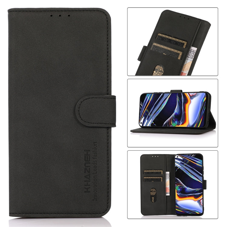 For Motorola Moto E13 4G KHAZNEH Matte Texture Leather Phone Case(Black) - Motorola Cases by PMC TechLife | Online Shopping South Africa | PMC TechLife | Buy Now Pay Later Mobicred