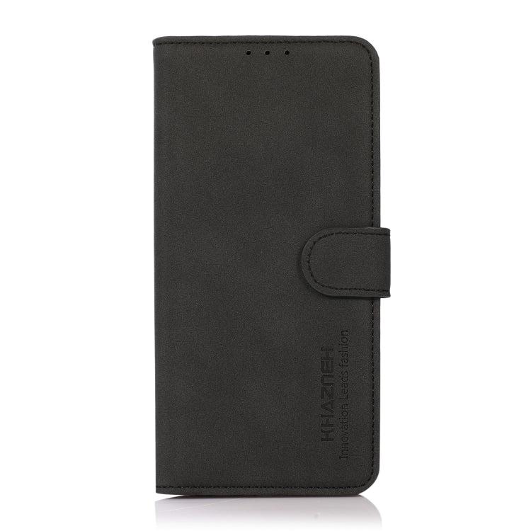 For Motorola Moto E13 4G KHAZNEH Matte Texture Leather Phone Case(Black) - Motorola Cases by PMC TechLife | Online Shopping South Africa | PMC TechLife | Buy Now Pay Later Mobicred