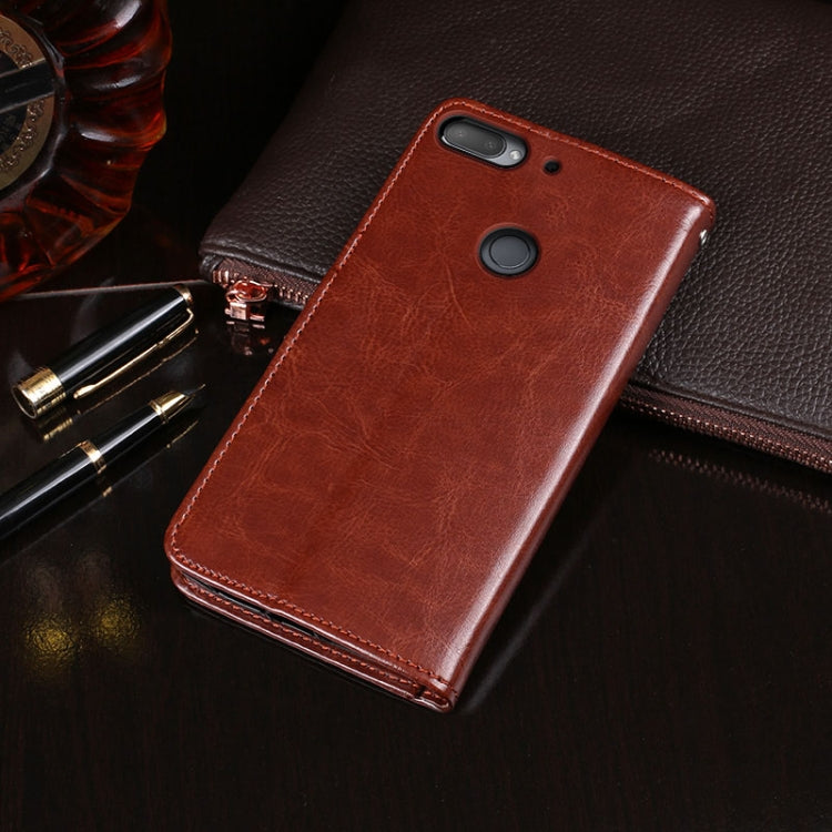 For HTC Desire 12+ idewei Crazy Horse Texture Horizontal Flip Leather Case with Holder & Card Slots & Wallet(Sky Blue) - More Brand by idewei | Online Shopping South Africa | PMC Jewellery | Buy Now Pay Later Mobicred