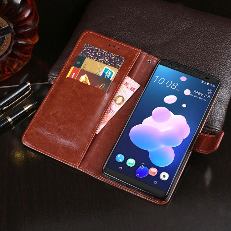 For HTC U12+ idewei Crazy Horse Texture Horizontal Flip Leather Case with Holder & Card Slots & Wallet(Brown) - HTC by idewei | Online Shopping South Africa | PMC Jewellery | Buy Now Pay Later Mobicred