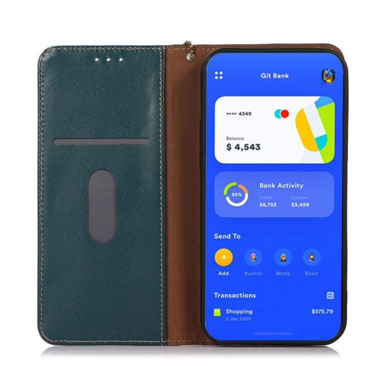 For OnePlus 11 5G KHAZNEH Nappa Top Layer Cowhide Leather Phone Case(Green) - OnePlus Cases by PMC TechLife | Online Shopping South Africa | PMC TechLife | Buy Now Pay Later Mobicred