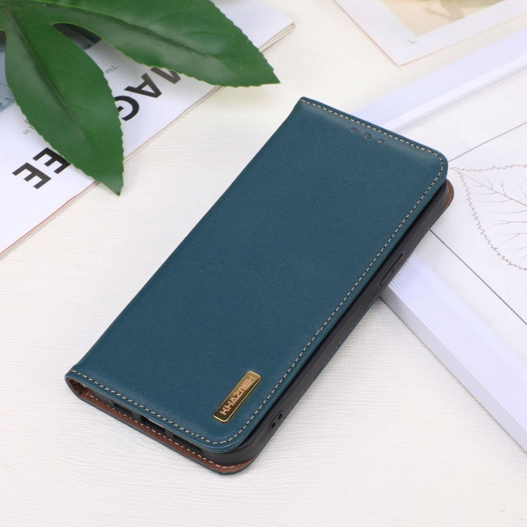 For OnePlus 11 5G KHAZNEH Nappa Top Layer Cowhide Leather Phone Case(Green) - OnePlus Cases by PMC TechLife | Online Shopping South Africa | PMC TechLife | Buy Now Pay Later Mobicred