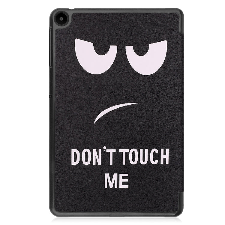 For Huawei Matepad SE 10.4 Custer Painted 3-Fold Holder Leather Tablet Case(Big Eye Me) - Huawei by PMC TechLife | Online Shopping South Africa | PMC TechLife | Buy Now Pay Later Mobicred
