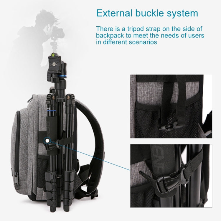 Small Waterproof Camera Backpack Shoulders SLR Camera Bag(Grey) - Backpack by PMC TechLife | Online Shopping South Africa | PMC TechLife | Buy Now Pay Later Mobicred