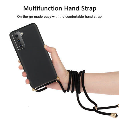 For Samsung Galaxy A54 5G Wheat Straw Material + TPU Phone Case with Lanyard(Black) - Galaxy Phone Cases by PMC Jewellery | Online Shopping South Africa | PMC Jewellery