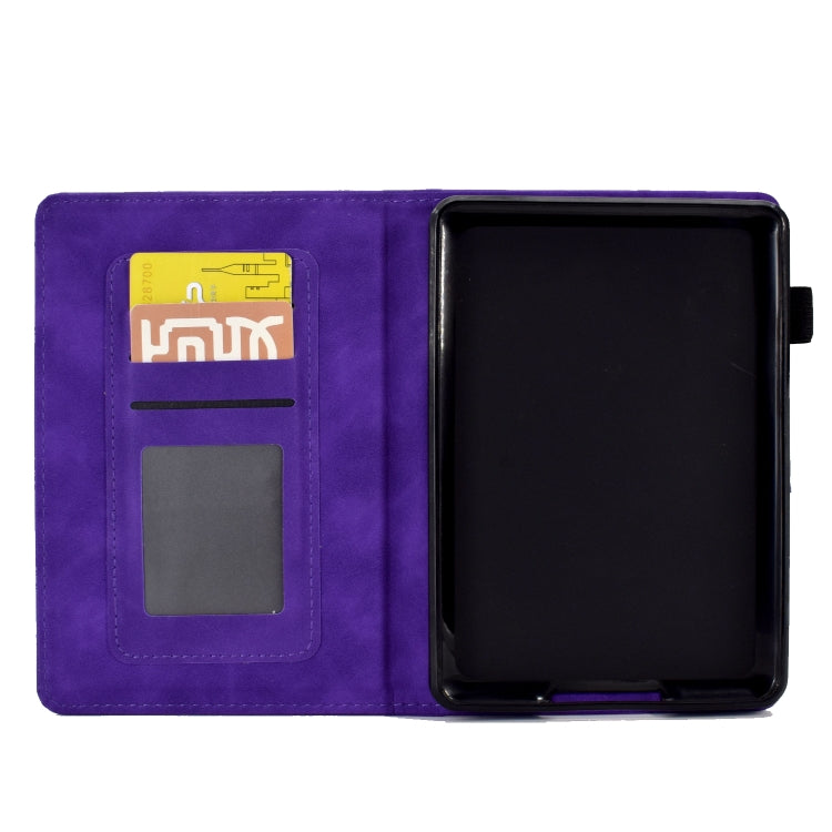 For Amazon Kindle Paperwhite 4/3/2/1 Peony Butterfly Embossed Leather Smart Tablet Case(Purple) - Amazon by PMC TechLife | Online Shopping South Africa | PMC TechLife | Buy Now Pay Later Mobicred