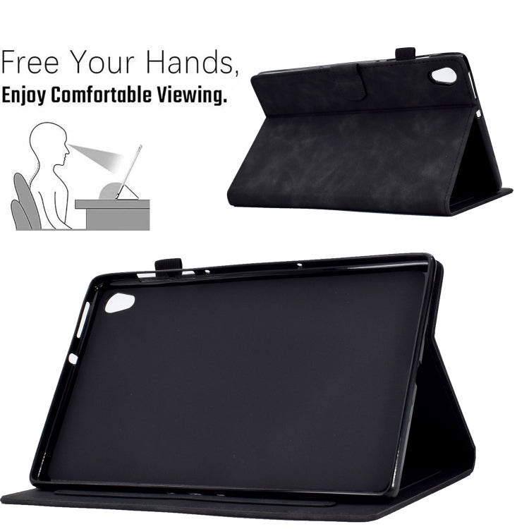 For Lenovo Tab M10 Gen 2 Peony Butterfly Embossed Leather Smart Tablet Case(Black) - Lenovo by PMC TechLife | Online Shopping South Africa | PMC TechLife | Buy Now Pay Later Mobicred