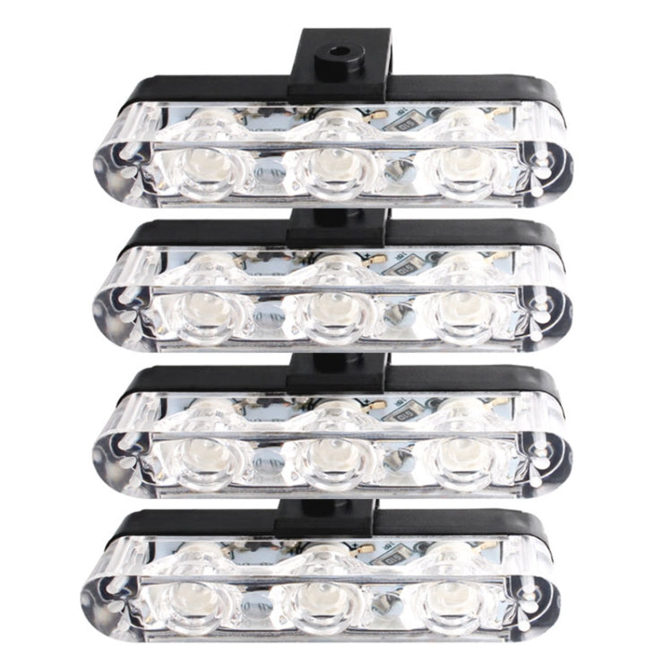4 in 1 Car 12LEDs Grille Flash Lights Warning Lights with Wireless Remote Control, Color:Yellow White - Warning Lights by PMC TechLife | Online Shopping South Africa | PMC TechLife | Buy Now Pay Later Mobicred