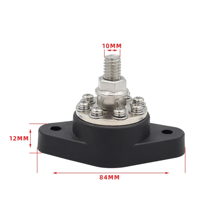 3/8 inch M10 RV Yacht 8-way Terminal Stud with 2 M5x20 Screws + 16pcs Terminals(Red) - Booster Cable & Clip by PMC TechLife | Online Shopping South Africa | PMC TechLife | Buy Now Pay Later Mobicred