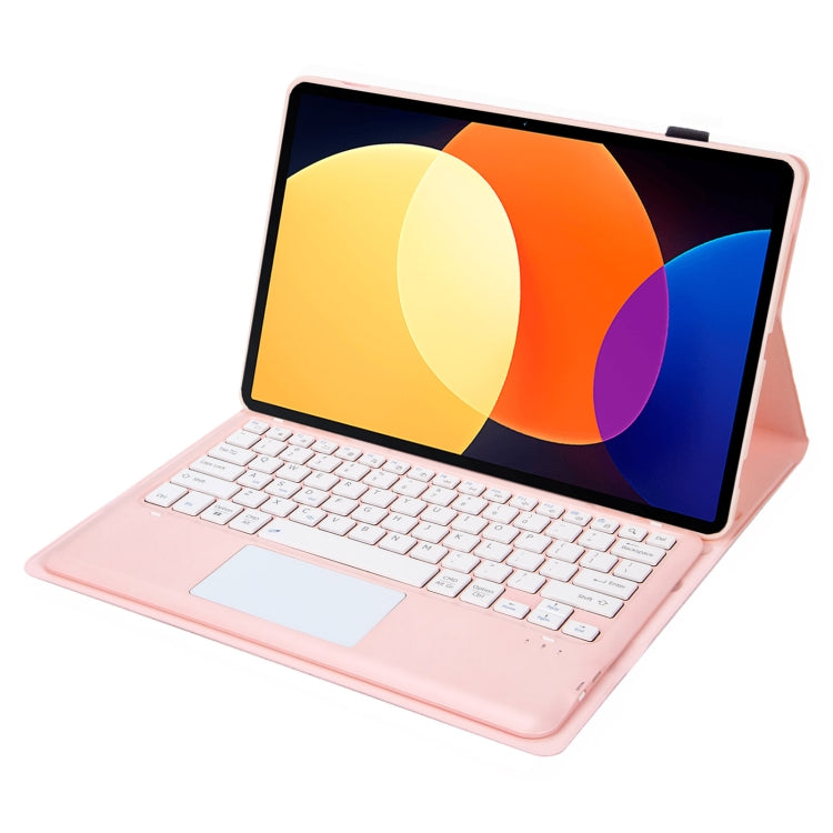 For Honor Pad V8 Pro AHN8-A Ultrathin Detachable Bluetooth Keyboard Leather Tablet Case with Touchpad(Pink) - Others Keyboard by PMC TechLife | Online Shopping South Africa | PMC TechLife