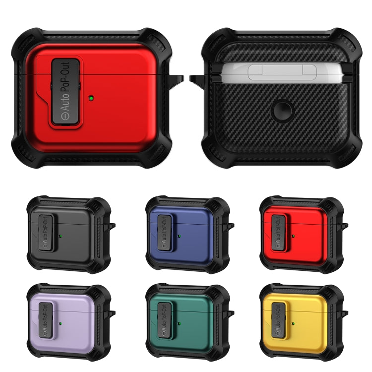 For AirPods 3 Signal Flag Wireless Earphones Case with Security Lock(Black) - For AirPods 3 by PMC Jewellery | Online Shopping South Africa | PMC Jewellery | Buy Now Pay Later Mobicred