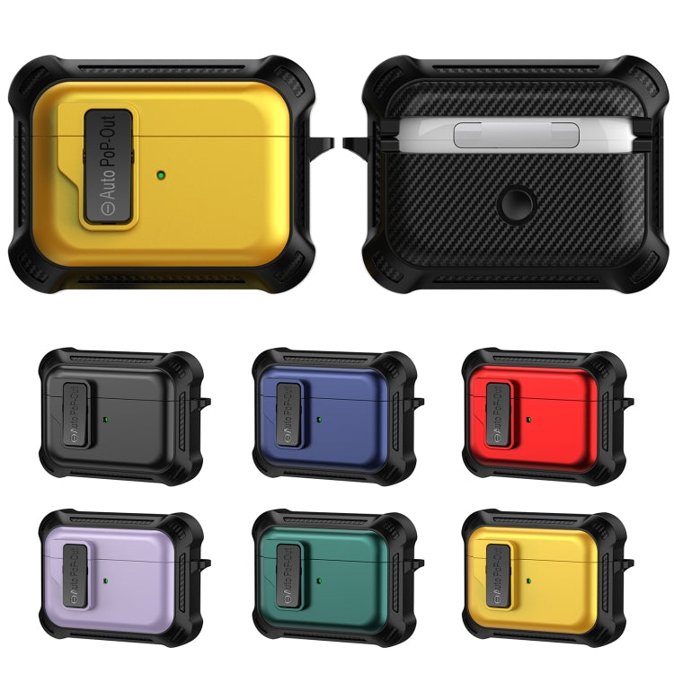 For AirPods Pro Signal Flag Wireless Earphones Case with Security Lock(Black) - For AirPods Pro by PMC Jewellery | Online Shopping South Africa | PMC Jewellery | Buy Now Pay Later Mobicred