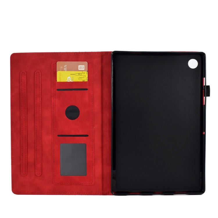 For Huawei MatePad T10 / T10S / Honor Tablet 6 Rhombus Embossed Leather Tablet Case(Red) - Honor by PMC TechLife | Online Shopping South Africa | PMC TechLife | Buy Now Pay Later Mobicred