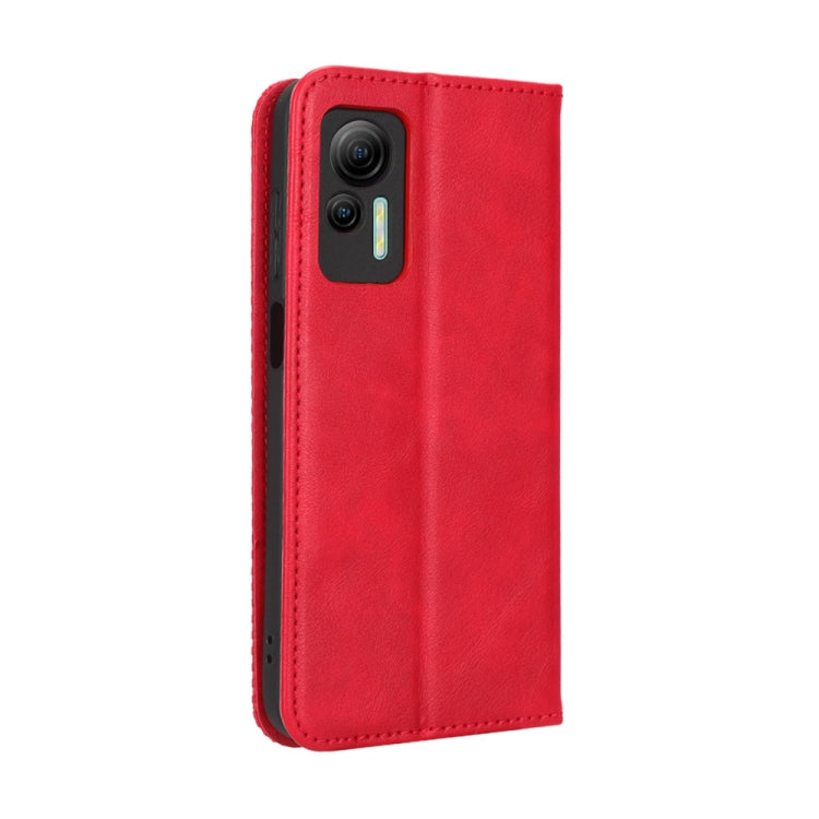 For Ulefone Note 14 Magnetic Buckle Retro Texture Leather Phone Case(Red) - Ulefone Cases by PMC Jewellery | Online Shopping South Africa | PMC Jewellery | Buy Now Pay Later Mobicred