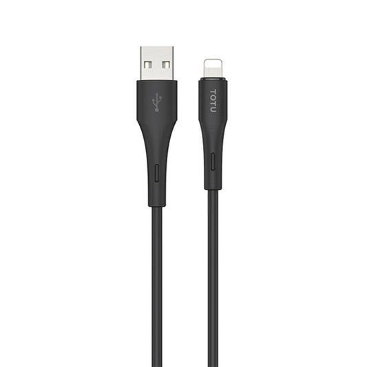 TOTU BL-017 Skin Sense Series USB to 8 Pin Silicone Data Cable, Length:1m(Black) - Normal Style Cable by TOTUDESIGN | Online Shopping South Africa | PMC Jewellery | Buy Now Pay Later Mobicred