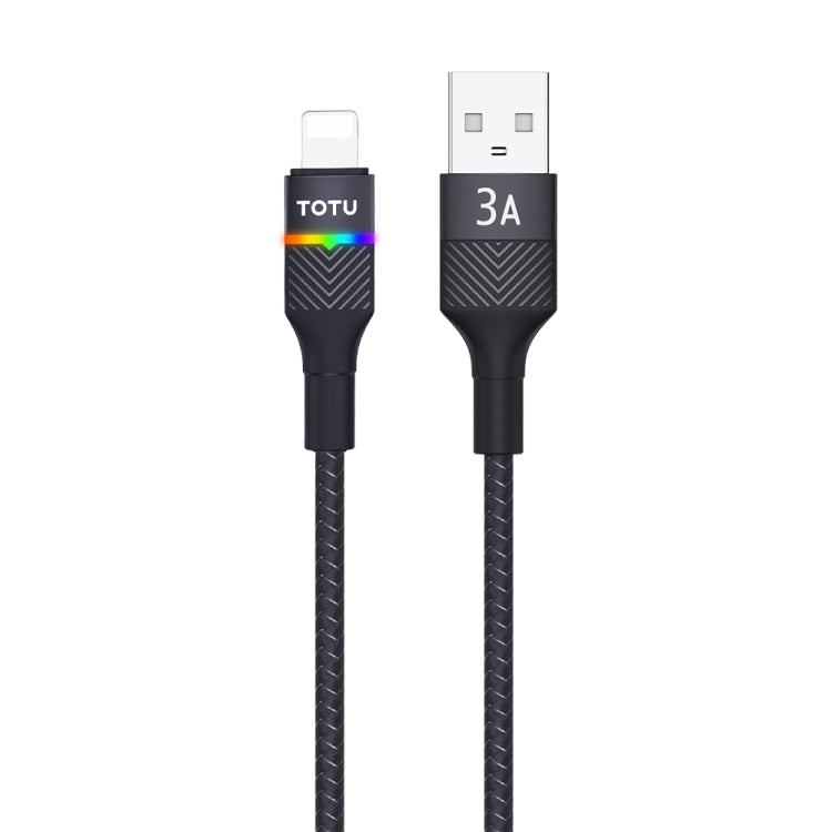 TOTU BL-016 Journey Series USB to 8 Pin Colorful Breathing Light Data Cable, Length:1.5m(Black) - Normal Style Cable by TOTUDESIGN | Online Shopping South Africa | PMC Jewellery | Buy Now Pay Later Mobicred